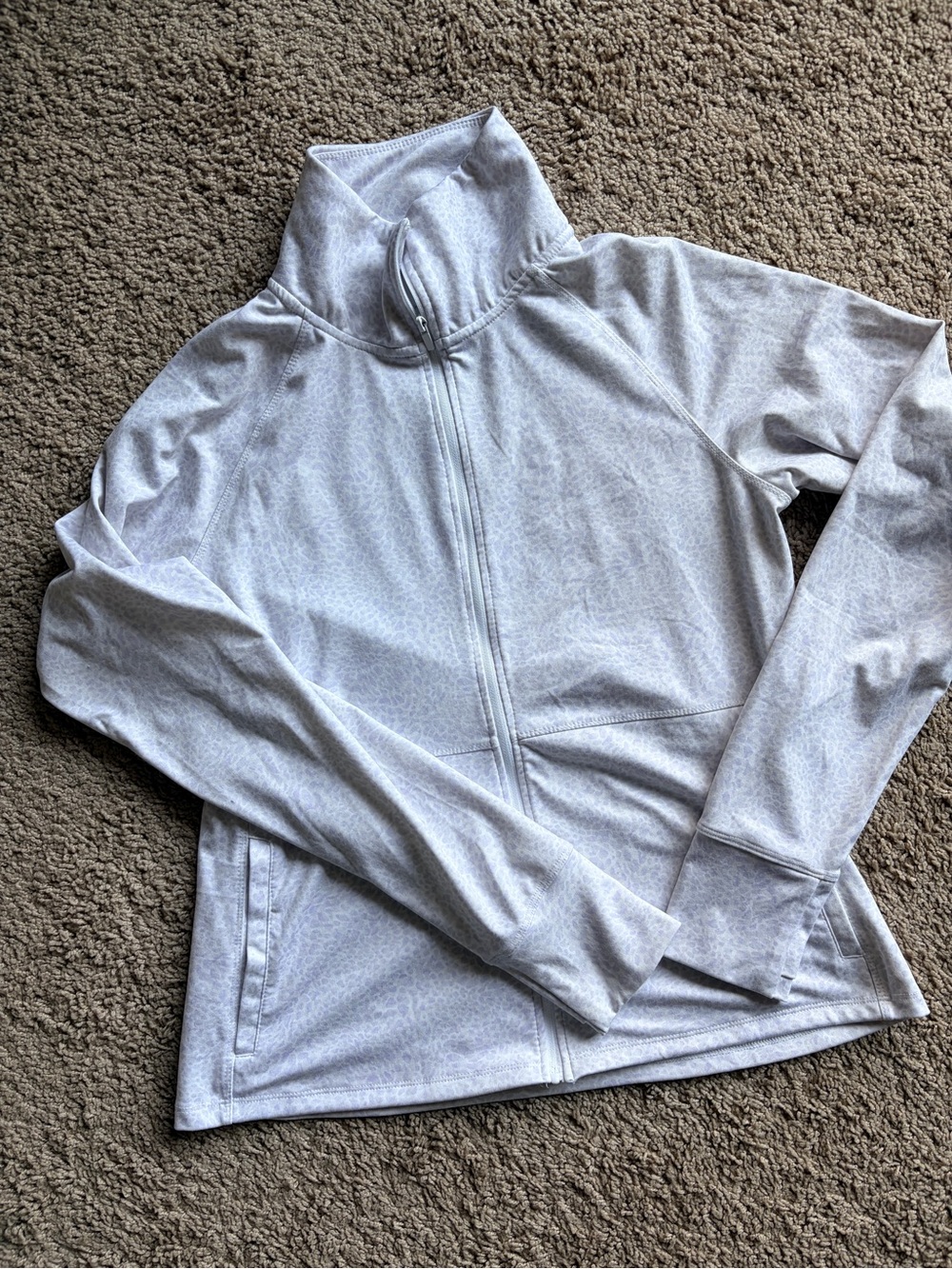 Jockey White Zip-Up Athletic Jacket Sz M